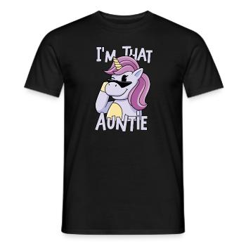 I am That Auntie - Männer T-Shirt - Schwarz - Vorne - AI Model Male 178 light (178cm)