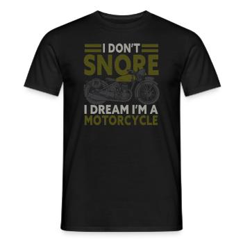 Je ne ronfle pas, je rêve que je suis une moto - T-shirt homme - noir - Devant - AI Model Male 178 light (178cm)