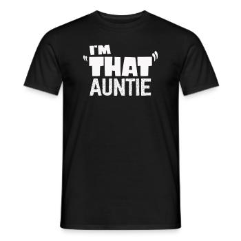 I am That Auntie - Männer T-Shirt - Schwarz - Vorne - AI Model Male 178 light (178cm)