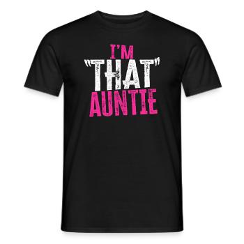I am That Auntie - Männer T-Shirt - Schwarz - Vorne - AI Model Male 178 light (178cm)