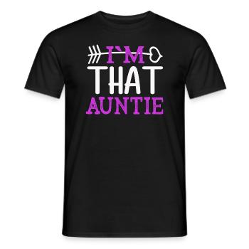 I am That Auntie - Männer T-Shirt - Schwarz - Vorne - AI Model Male 178 light (178cm)