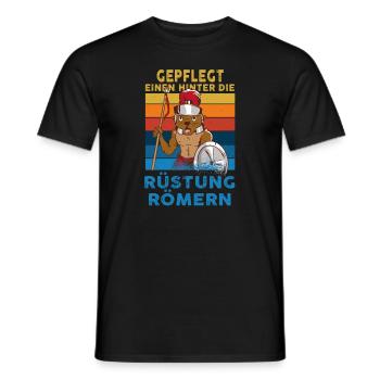 Gepflegt Einen Hinter Die Rüstung Römern Party - Männer T-Shirt - Schwarz - Vorne - AI Model Male 178 light (178cm)