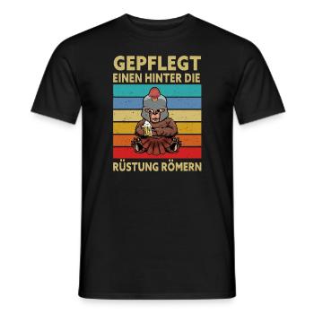 Gepflegt Einen Hinter Die Rüstung Römern Party - Männer T-Shirt - Schwarz - Vorne - AI Model Male 178 light (178cm)