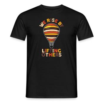 Nous nous levons en soulevant d’autres citations inspirantes - T-shirt homme - noir - Devant - AI Model Male 178 light (178cm)