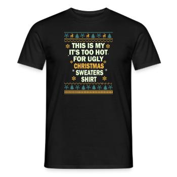 C’est mon pull de Noël il fait trop chaud pour un vilain - T-shirt homme - noir - Devant - AI Model Male 178 light (178cm)