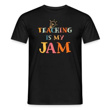 Teaching Is My Jam School Teacher Appreciation - Men's T-Shirt - black - Front - AI Model Male 178 light (178cm)