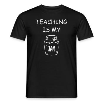 Enseigner est mon appréciation de l’enseignant de l’école Jam - T-shirt homme - noir - Devant - AI Model Male 178 light (178cm)
