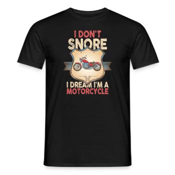 Je ne ronfle pas, je rêve que je suis une moto - T-shirt homme - noir - Devant - AI Model Male 178 light (178cm)