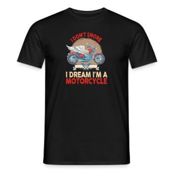 I Don't Snore I Dream I'm A Motorcycle - Männer T-Shirt - Schwarz - Vorne - AI Model Male 178 light (178cm)