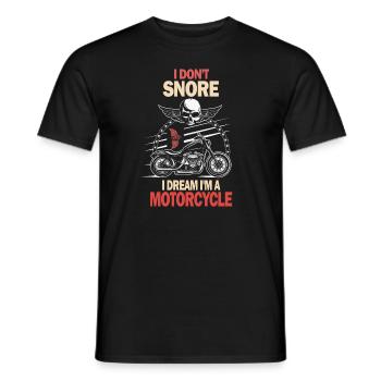 I Don't Snore I Dream I'm A Motorcycle - Männer T-Shirt - Schwarz - Vorne - AI Model Male 178 light (178cm)