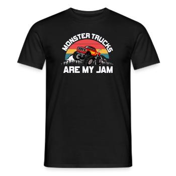 Les Monster Trucks sont ma jam vintage rétro - T-shirt homme - noir - Devant - AI Model Male 178 light (178cm)
