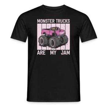 Les Monster Trucks sont ma jam vintage rétro - T-shirt homme - noir - Devant - AI Model Male 178 light (178cm)