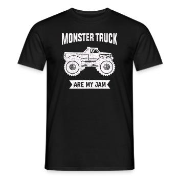 Les Monster Trucks sont ma jam vintage rétro - T-shirt homme - noir - Devant - AI Model Male 178 light (178cm)