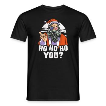 Ho Ho Ho You? Ugly Christmas Sweater Holiday Xmas - Männer T-Shirt - Schwarz - Vorne - AI Model Male 178 light (178cm)