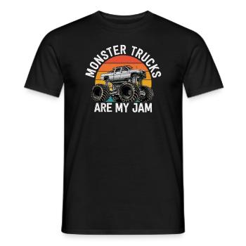 Les Monster Trucks sont ma jam vintage rétro - T-shirt homme - noir - Devant - AI Model Male 178 light (178cm)