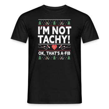 Je ne suis pas Tachy! Ok, c’est A-Fib Nurse Ugly - T-shirt homme - noir - Devant - AI Model Male 178 light (178cm)