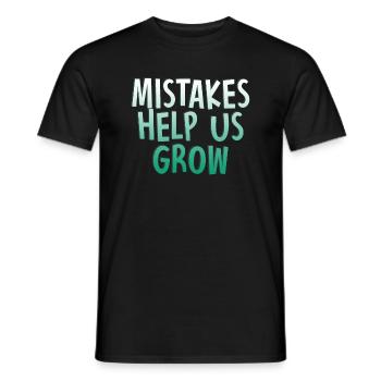 Mistakes Help Us Grow Back To School Motivational - Men's T-Shirt - black - Front - AI Model Male 178 light (178cm)