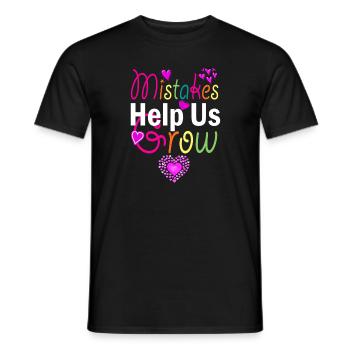 Mistakes Help Us Grow Back To School Motivational - Männer T-Shirt - Schwarz - Vorne - AI Model Male 178 light (178cm)