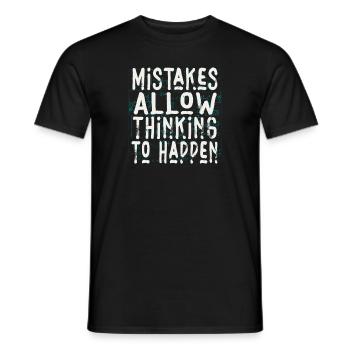 Mistakes Allow Thinking To Happen School Math - Men's T-Shirt - black - Front - AI Model Male 178 light (178cm)