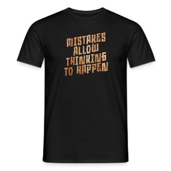 Mistakes Allow Thinking To Happen School Math - Men's T-Shirt - black - Front - AI Model Male 178 light (178cm)