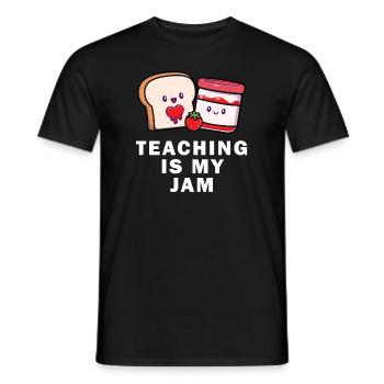 Teaching Is My Jam School Teacher Appreciation - Men's T-Shirt - black - Front - AI Model Male 178 light (178cm)