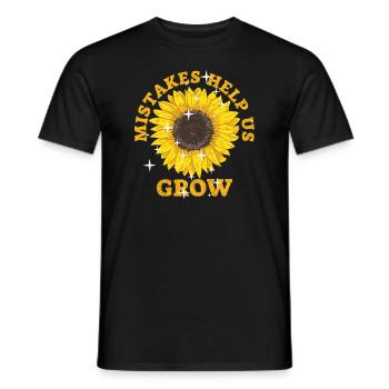 Mistakes Help Us Grow Back To School Motivational - Men's T-Shirt - black - Front - AI Model Male 178 light (178cm)