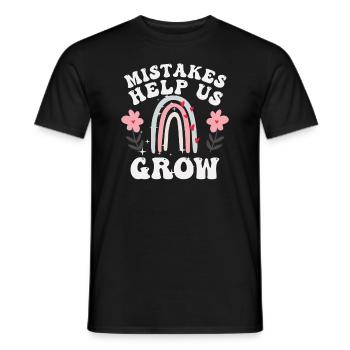 Mistakes Help Us Grow Back To School Motivational - Men's T-Shirt - black - Front - AI Model Male 178 light (178cm)
