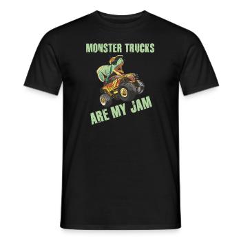Monster Trucks Are My Jam Vintage Retro - Men's T-Shirt - black - Front - AI Model Male 178 light (178cm)