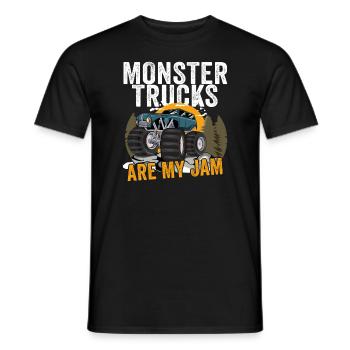 Monster Trucks Are My Jam Vintage Retro - Men's T-Shirt - black - Front - AI Model Male 178 light (178cm)
