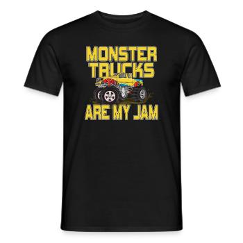 Monster Trucks Are My Jam Vintage Retro - Men's T-Shirt - black - Front - AI Model Male 178 light (178cm)