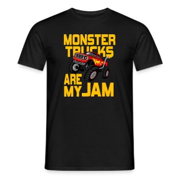 Monster Trucks Are My Jam Vintage Retro - Men's T-Shirt - black - Front - AI Model Male 178 light (178cm)