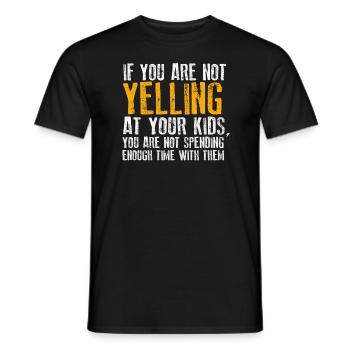 Papa Maman Criant De L’Anniversaire Enfants Correspondance - T-shirt homme - noir - Devant - AI Model Male 178 light (178cm)