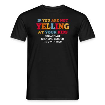 Papa Maman Criant De L’Anniversaire Enfants Correspondance - T-shirt homme - noir - Devant - AI Model Male 178 light (178cm)