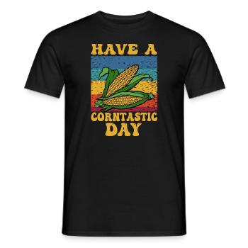 Have A Corntastic Day - Männer T-Shirt - Schwarz - Vorne - AI Model Male 178 light (178cm)