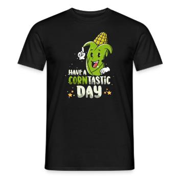 Have A Corntastic Day - Männer T-Shirt - Schwarz - Vorne - AI Model Male 178 light (178cm)