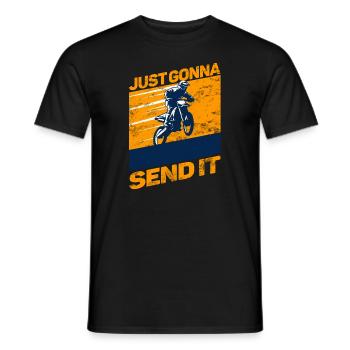 Just Gonna Send It American Flag Motocross - Männer T-Shirt - Schwarz - Vorne - AI Model Male 178 light (178cm)
