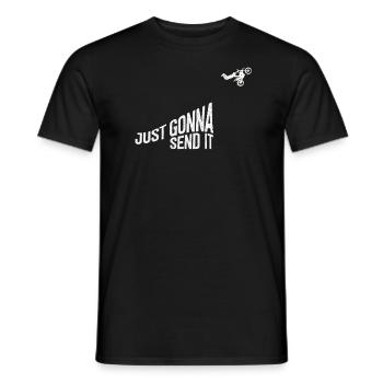 Just Gonna Send It American Flag Motocross - Männer T-Shirt - Schwarz - Vorne - AI Model Male 178 light (178cm)