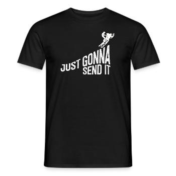 Just Gonna Send It American Flag Motocross - Männer T-Shirt - Schwarz - Vorne - AI Model Male 178 light (178cm)