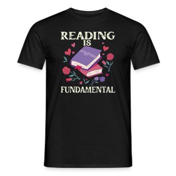 Reading Is Fundamental - Men's T-Shirt - black - Front - AI Model Male 178 light (178cm)