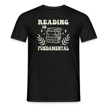 Reading Is Fundamental - Men's T-Shirt - black - Front - AI Model Male 178 light (178cm)