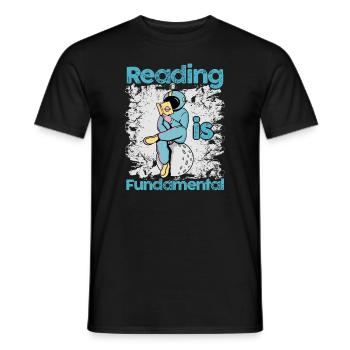 Reading Is Fundamental - Men's T-Shirt - black - Front - AI Model Male 178 light (178cm)