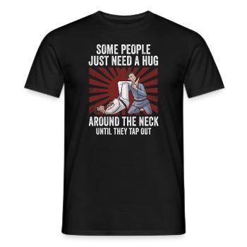 Certaines personnes ont juste besoin d’un combattant en cage câlin - T-shirt homme - noir - Devant - AI Model Male 178 light (178cm)