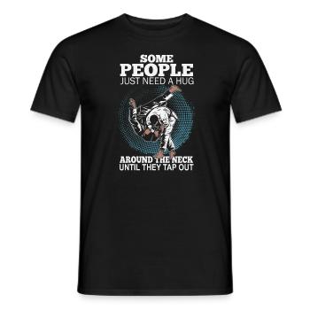 Certaines personnes ont juste besoin d’un combattant en cage câlin - T-shirt homme - noir - Devant - AI Model Male 178 light (178cm)