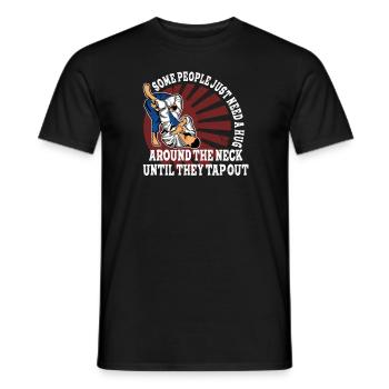 Certaines personnes ont juste besoin d’un combattant en cage câlin - T-shirt homme - noir - Devant - AI Model Male 178 light (178cm)