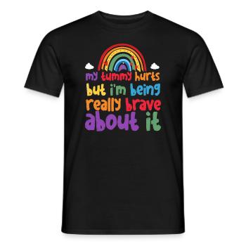 My Tummy Hurts But I'm Being Really Brave About It - Men's T-Shirt - black - Front - AI Model Male 178 light (178cm)