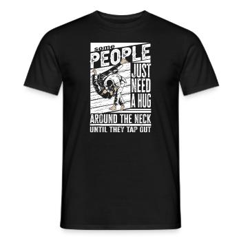 Certaines personnes ont juste besoin d’un combattant en cage câlin - T-shirt homme - noir - Devant - AI Model Male 178 light (178cm)
