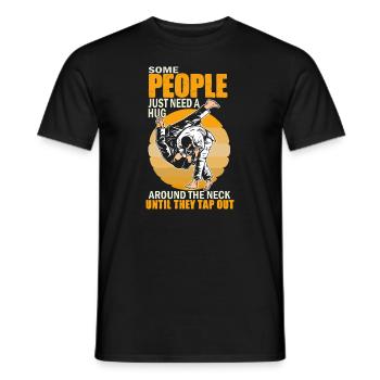 Certaines personnes ont juste besoin d’un combattant en cage câlin - T-shirt homme - noir - Devant - AI Model Male 178 light (178cm)