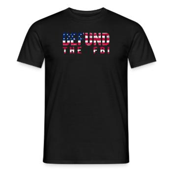 Defund the FBI Anti-Government Political American - Männer T-Shirt - Schwarz - Vorne - AI Model Male 178 light (178cm)