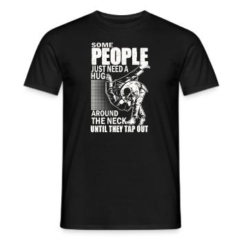 Certaines personnes ont juste besoin d’un combattant en cage câlin - T-shirt homme - noir - Devant - AI Model Male 178 light (178cm)
