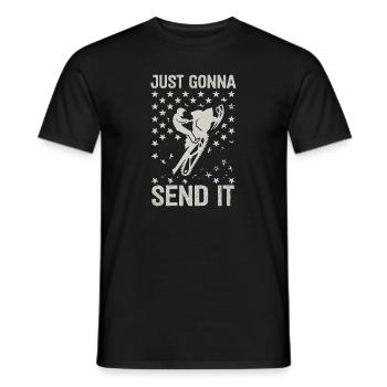 Just Gonna Send It American Flag Jet Ski - Männer T-Shirt - Schwarz - Vorne - AI Model Male 178 light (178cm)